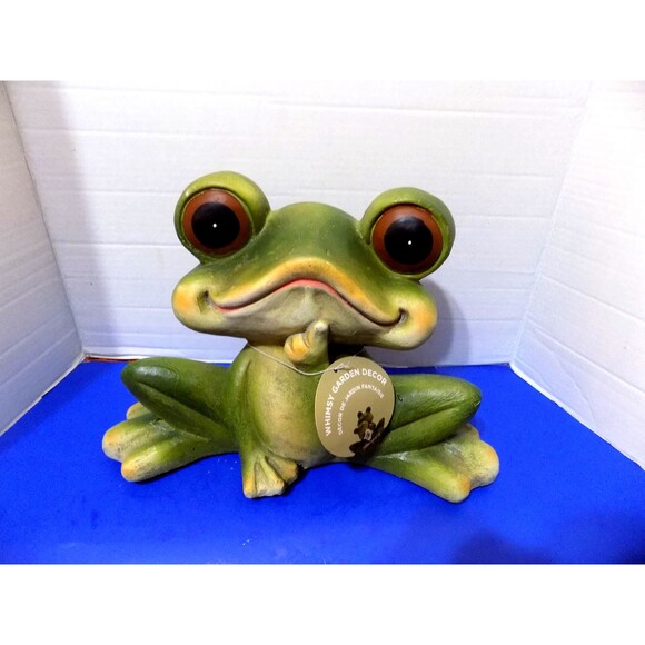 NEW Large Ceramic Frog Figurines Statue Sculpture Home Decor - Picture 1 of 4